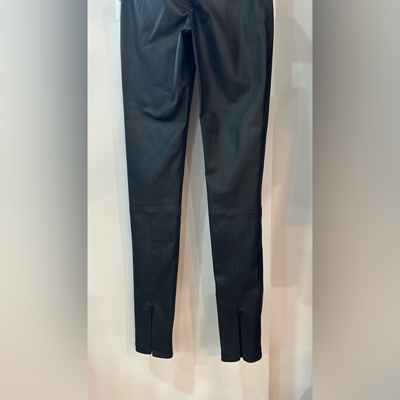 NWT Iris & Ink Black Lamb Leather Stretch Leggings S - Picture 11 of 16